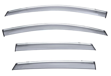 TOYOTA VENZA 08-15 WITH CHROME TRIM TAPED-ON WINDOW DEFLECTORS