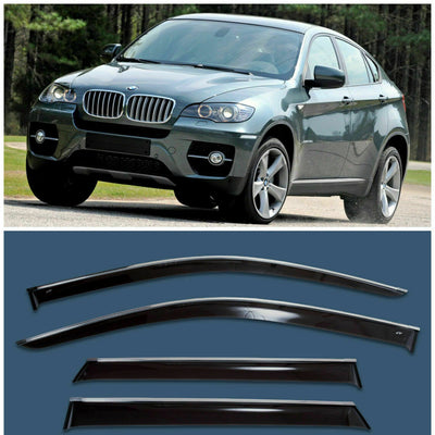 BMW X6 2009-2014 Window Visor Chrome