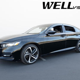 HONDA ACCORD SEDAN 2018-2022 WITH CHROME TRIM TAPED-ON WINDOW DEFLECTORS