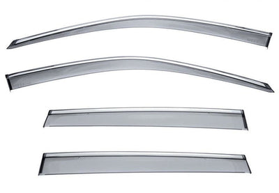 HONDA PILOT 16-22 WITH CHROME TRIM TAPED-ON WINDOW DEFLECTORS