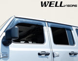 JEEP WRANGLER JLU 4 DOOR 18-23 - GLADIATOR 20-23 PREMIUM SERIES TAPED-ON WINDOW DEFLECTORS