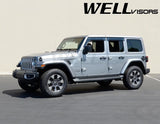 JEEP WRANGLER JLU 4 DOOR 18-23 - GLADIATOR 20-23 PREMIUM SERIES TAPED-ON WINDOW DEFLECTORS