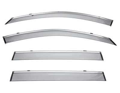 SUBARU ASCENT 2019-2022 WITH CHROME TRIM TAPED-ON WINDOW DEFLECTORS
