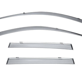 SUBARU FORESTER 2019-2023 W- CHROME TRIM TAPED-ON WINDOW DEFLECTORS